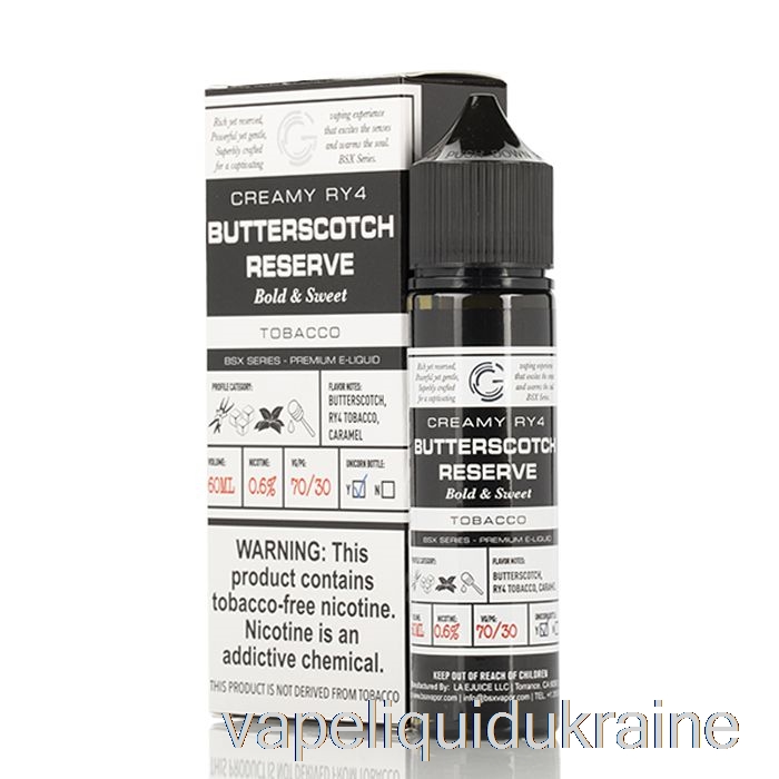 Vape Liquid Ukraine Butterscotch Reserve - BSX Series - 60mL 3mg